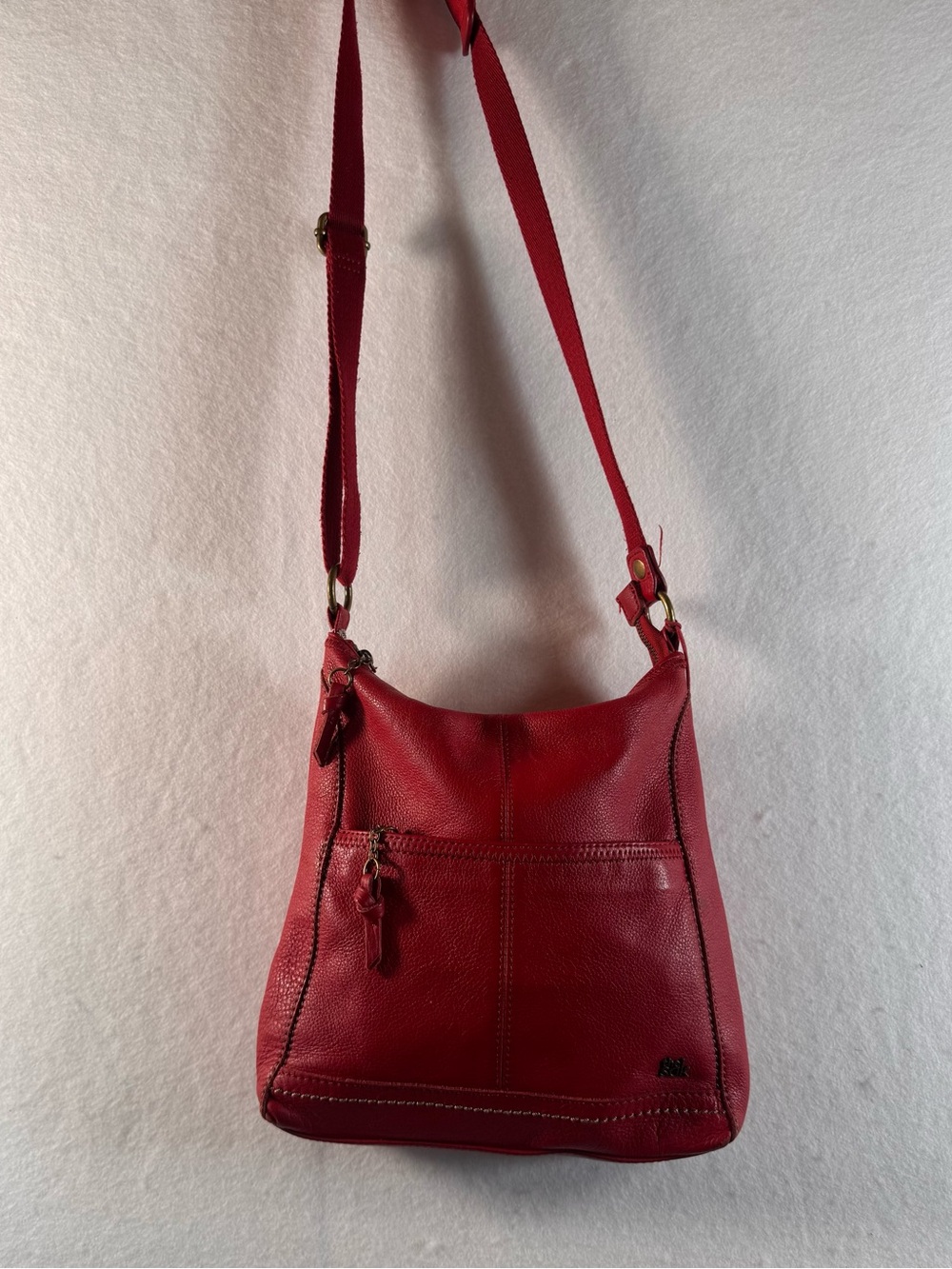 The Sak Iris Red Leather Crossbody Bag